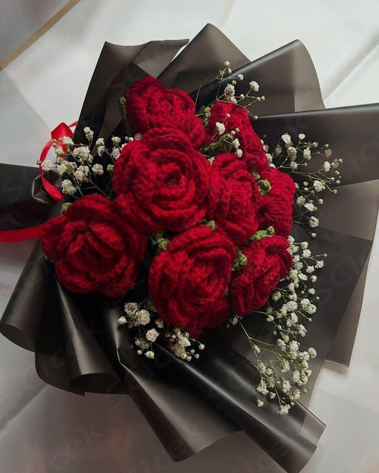 Rose & Baby Breath Flower Bouquet